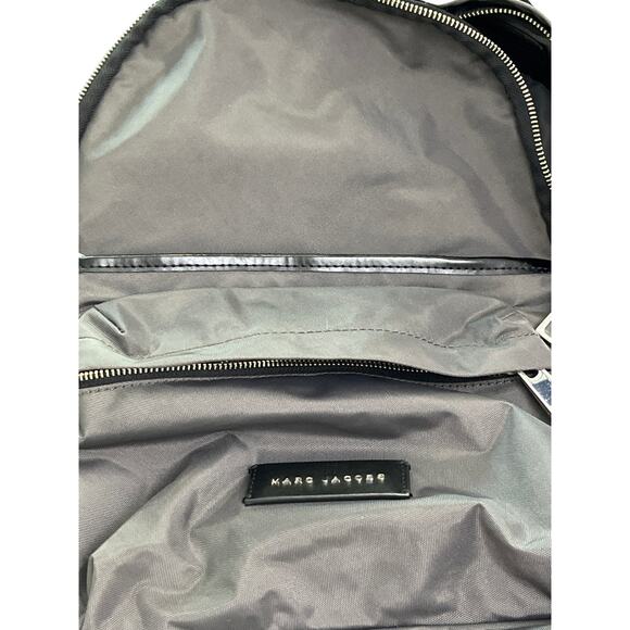 Marc Jacobs Nylon Backpack Black M0013946 Zip Front Pocket Unisex Bag - Picture 14 of 16